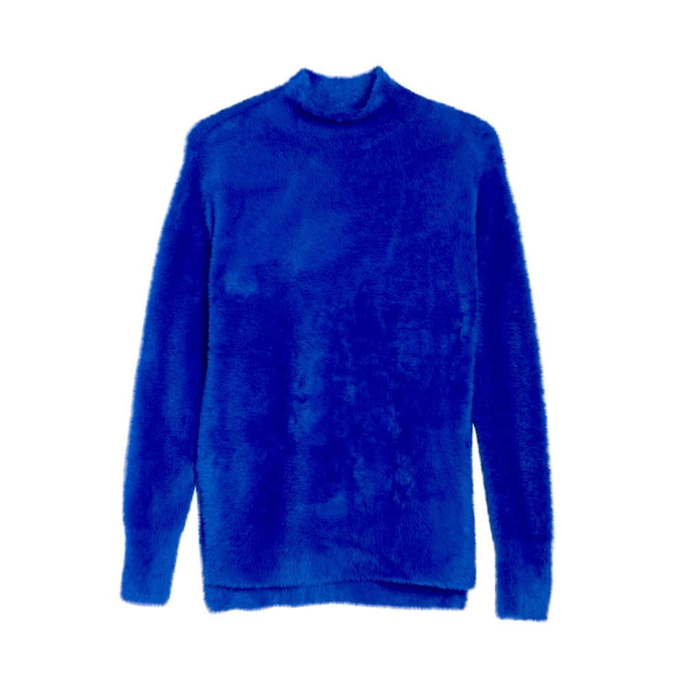 Edith Faux Fur Turtleneck Sweater